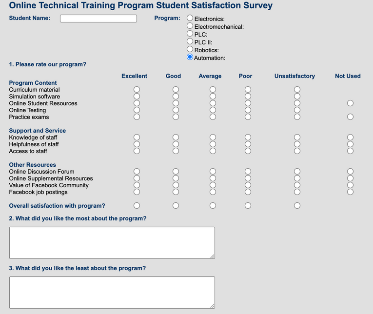 Student Survey