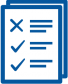 Icon of paper with checkmarks